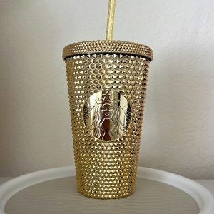 Starbucks Metallic gold studded tumbler